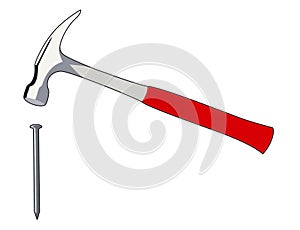 Nail and hammer