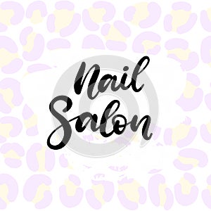 Nail lettering vector illustration