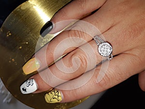 Nail love rings pretty