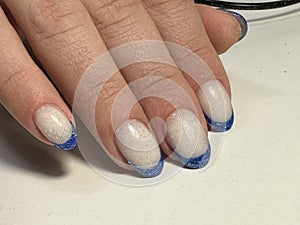 Nail Polish. Art Manicure. Colored Nail Polish. Beauty hands