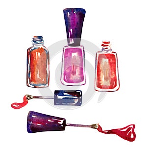 Nail Polish bottles open and closed