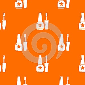 Nail polish pattern vector orange