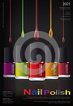 Nail polish Poster Design Template