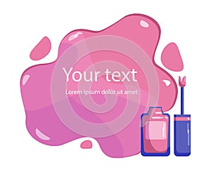 Nail polish, template for poster, banner, flyer