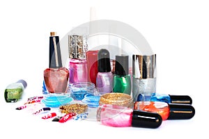 Nail polishes and glitters