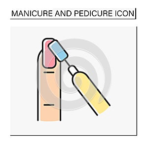 Nail sander color icon