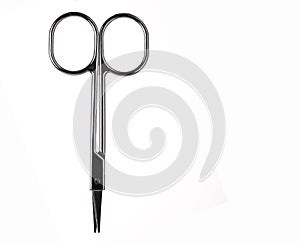Nail scissors closed isolated on a white background
