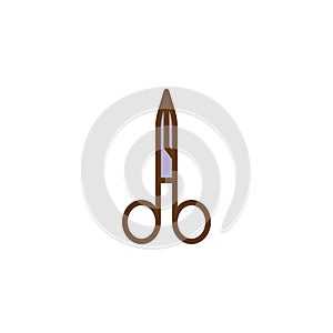 Nail scissors filled outline icon