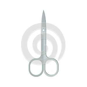 Nail Scissors in flat style isolated on white