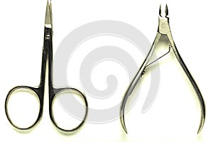 Nail scissors and forceps