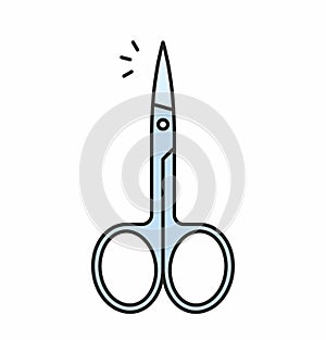 Nail scissors icon