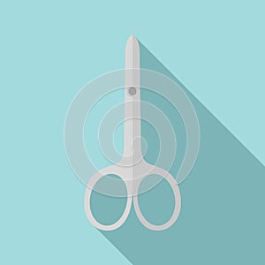 Nail scissors icon, flat style