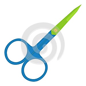 Nail scissors icon, line vector sign.