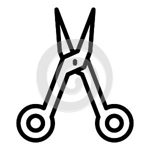 Nail scissors icon, outline style