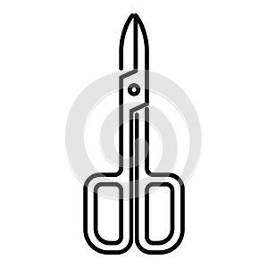 Nail scissors icon outline vector. Makeup artist