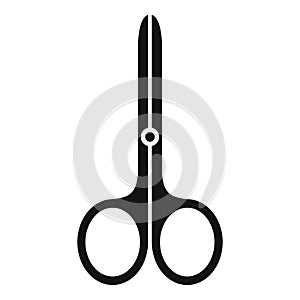 Nail scissors icon simple vector. Pedicure care