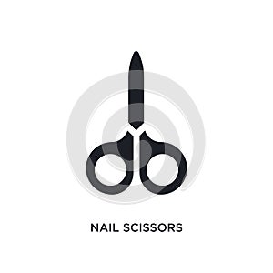 nail scissors isolated icon. simple element illustration from hygiene concept icons. nail scissors editable logo sign symbol