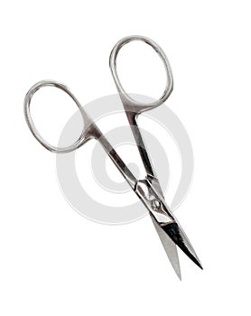 Nail scissors isolated on white background