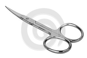 Nail scissors on a white background