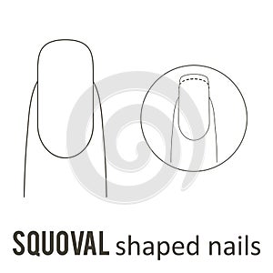 Nail shape squoval photo