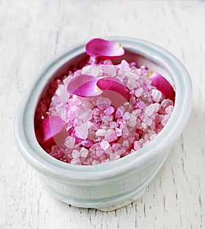 Nail spa enriching treatment with essential oils and rose petals