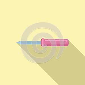 Nail tool icon flat vector. Cosmetic element