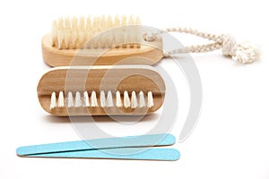Nailbrush and nail file
