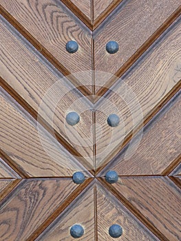 Nails on wooden door