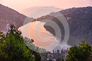 Nainital Lake in Kumaon region, Uttarakhand