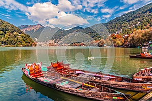 Nainital Lake in Kumaon region, Uttarakhand