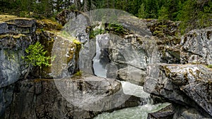 Nairn Falls on the Lillooet River between the towns of Whistler and Pemberton in British Columbia photo