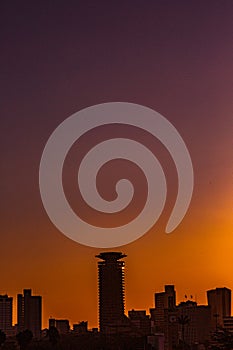 Nairobi City County Cityscapes Skyline Skyscrapers Sunrise Sunset Kenya`s Capital East African