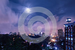 Nairobi City County Night Lights Life Cityscapes Skyline Skyscrapers Kenya\'s Capital East Africa