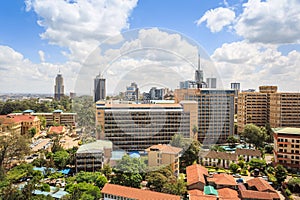 Nairobi cityscape - capital city of Kenya