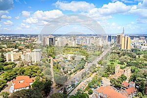 Nairobi cityscape - capital city of Kenya