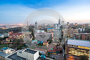 Nairobi cityscape - capital city of Kenya