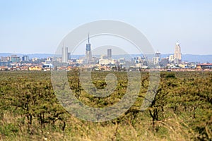 Nairobi cityscape - capital city of Kenya