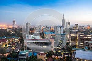 Nairobi cityscape - capital city of Kenya