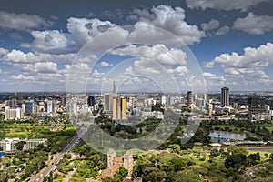 Nairobi cityscape - capital city of Kenya