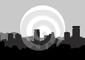 Nairobi Skyline silhouette image