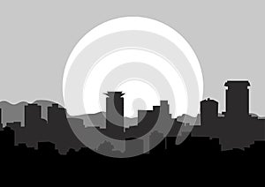 Nairobi Skyline silhouette image photo