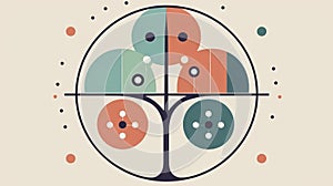 A Naive Bayes icon representing the probabilistic algorithm used for classification and prediction created with Generative AI