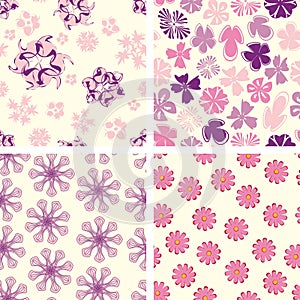 Naive flowers in pattern