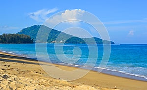 Naiyang beach at sunny day on Phuket Island