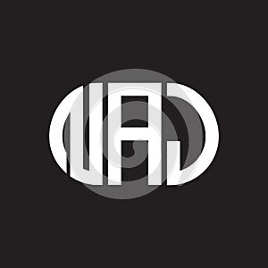 NAJ letter logo design on black background. NAJ creative initials letter logo concept. NAJ letter design