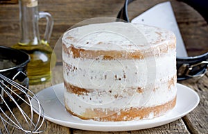 Naked cake with cheese frosting