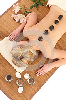 naked girl on spa treatments