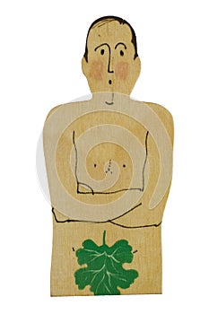 Naked Man with Leaf