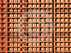 Naked metal beam structure of Tehran building under construction