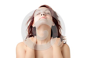 Naked Woman with Eyes Closed